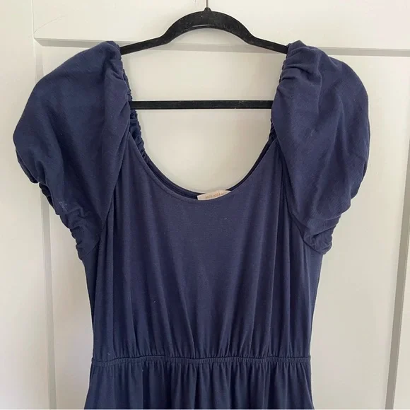 🌌 Skies Are Blue Navy Puff Sleeve Maxi Dress – From Called to Surf 🌌 - Picture 2 of 4